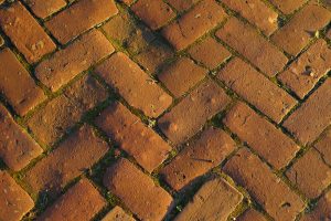sidewalk red bricks