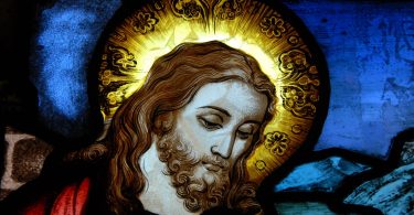 Jesus with bowed head