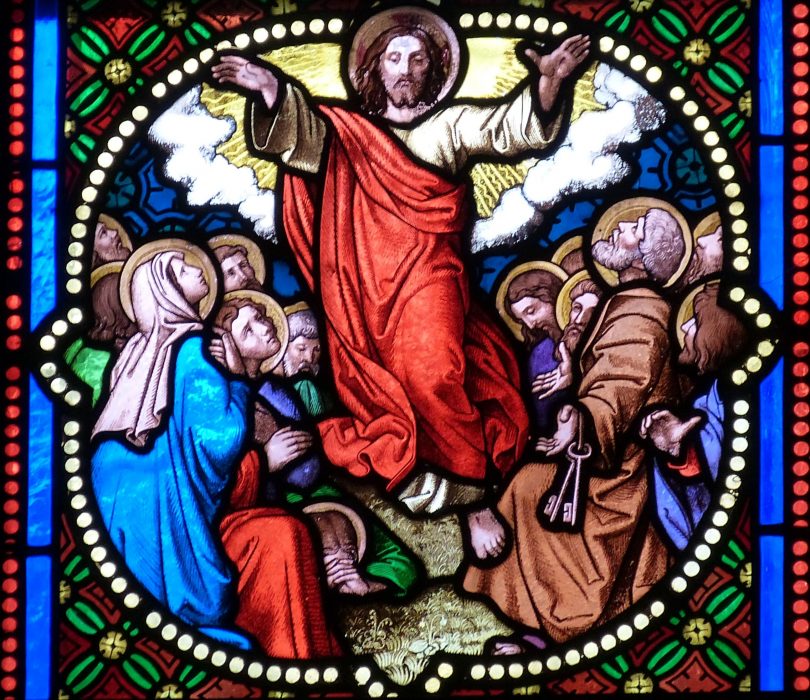 stained glass window, jesus