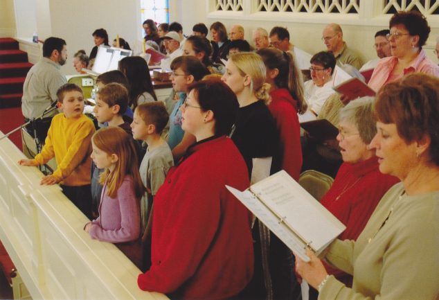 singers in loft