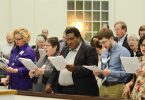 singing congregants