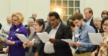 singing congregants