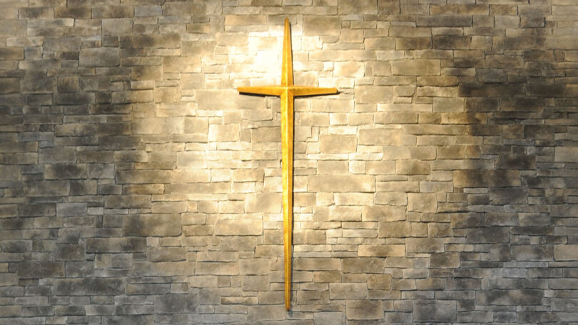 cross on wall