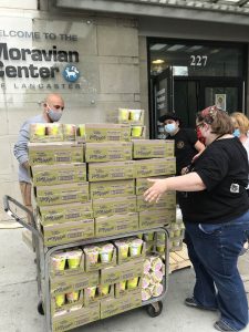 Moravian Center in Lancaster food donations