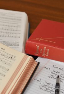 hymnal and notes