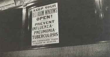 old newspaper image during Spanish flu in 1918