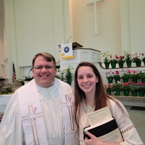 pastor and confirmand