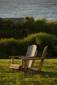 two chairs by the sea