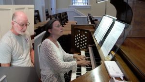 organ and singer at Central Moravian