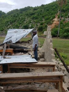 Scene of earthquake damage in Haiti