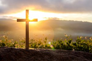 cross with sunrise