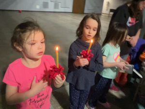 children with candles